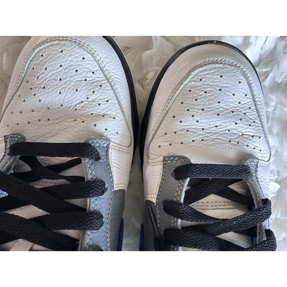 Nike Low Dunk Gray Black Purple Leather Sneakers Size 9 Lace Up Casual Custom main image 8